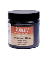 Rublev Colours Prussian Blue dry pigment 100g jar label PB27 Milori process iron blue pigment
