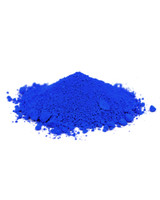 Side view mound of Ultramarine Blue Green Shade dry pigment powder PB29 green shade ultramarine for paint making