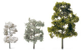 Etched Brass Deciduous Trees - H=25 mm White, White Trunk