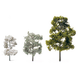 50mm white etched brass tree with white trunk for architectural and concept models