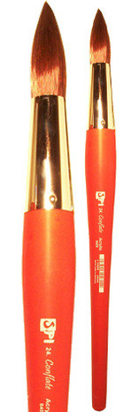 Long Conflate Acryllo synthetic soft bristle paint brush for professional artists - Round - Size 6