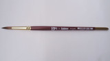 Epiphany Kolinsky Sable Hair Paint Brush Round Size 10 watercolour brush with matte maroon handle and gold tip