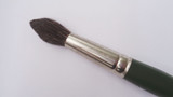 Talisman Size 14 round squirrel hair watercolour brush with soft natural bristles nickel plated ferrule and olive green handle