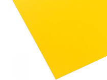 Opaque sun yellow rigid PVC sheet 0.3mm x 300mm x 500mm – ideal for folders, packaging, and displays