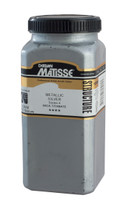 Matisse Structure Acrylic 500 ml Metallic Silver paint tube front view