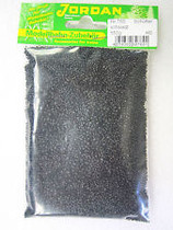 Jordan Coarse Coal matte black scenic scatter, coarse coffee-granule size for dioramas and model railways.