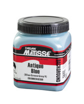 Matisse Background Colour 250 ml tub – Antique Blue acrylic paint front label view Matisse Background Colour 250 ml tub – Antique Blue acrylic paint front label view