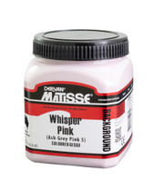 Matisse Background Colour 250 ml tub – Whisper Pink acrylic paint front label view Matisse Background Colour 250 ml tub – Whisper Pink acrylic paint front label view