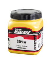 Matisse Background Colour 250 ml tub – Straw acrylic paint front label view