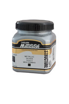 250ml jar of Matisse Structure Acrylic Paint in Metallic Silver Series 4