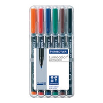 Staedtler Lumocolor Permanent Broad - Box of 6 Colour (2.5mm)