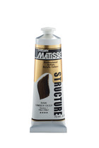 Raw Umber Deep S1 Matisse Structure Acrylic Paint 75ml tube – premium heavy body acrylic paint packaging close-up
