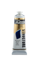 Matisse Structure Acrylic Paint 75ml tube – premium heavy body acrylic paint packaging close-up Prussian Blue S1