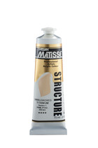 Front view of Matisse Structure Acrylic 75ml paint tube – artist-grade heavy body acrylic packaging Matisse Structure Acrylics 75ml - Unbleached Titanium S1