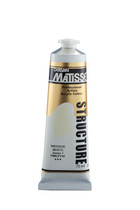 Matisse Structure Acrylic Paint 75ml tube – premium heavy body acrylic paint packaging close-up Matisse Structure Acrylics 75ml - Antique White S1