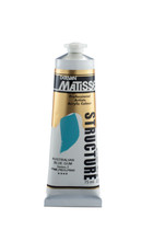 Matisse Structure Acrylic Paint 75ml tube – premium heavy body acrylic paint packaging close-up Australian Blue Gum S2