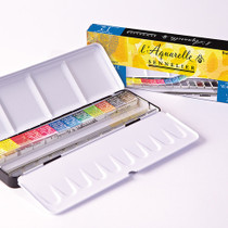 Sennelier Watercolour Travel Box Set, 8 X 10ml Watercolour Tubes 1 Brush 