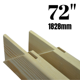 Canvas stretcher bars lying flat, showing smooth, polished kiln-dried pine. Perfect for professional artists, offering long-lasting support for canvases of any size.