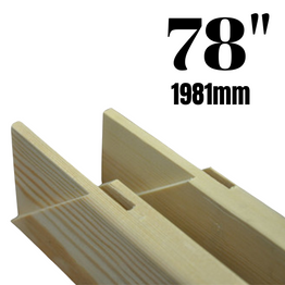 Canvas stretcher bars lying flat, showing smooth, polished kiln-dried pine. Perfect for professional artists, offering long-lasting support for canvases of any size.