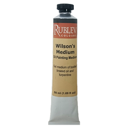 Rublev Wilson’s Medium 50ml jar of clear gel oil painting medium based on an 18th-century historical formula