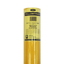 Pack of 12 Draftex Yellowtrace Soft Tone Sketch Paper 36''x 50 yds (91x46cm)