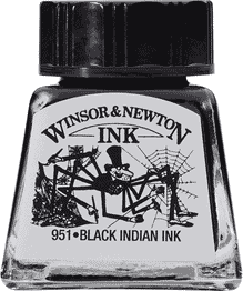 Winsor and Newton Artist Ink 14ml - Black Indian Ink