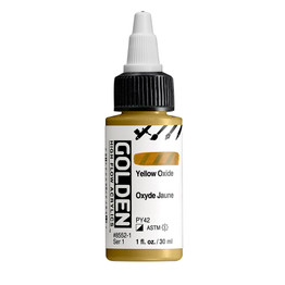 Golden High Flow Acrylics 30ml Yellow Oxide bottle front label