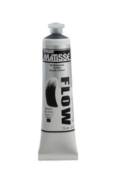 Matisse Flow Acrylic 75ml tube – low‑viscosity premium artist paint packaging Matisse Flow Acrylic 75ml - Mars Black