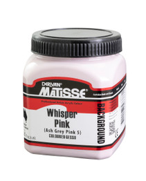 Matisse Background Colour 250 ml tub – Whisper Pink acrylic paint front label view Matisse Background Colour 250 ml tub – Whisper Pink acrylic paint front label view