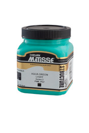 Matisse Structure Acrylic 250 ml Aqua Green Light paint jar with branded label