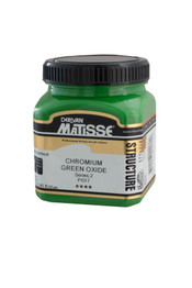 Matisse Structure Acrylic 250 ml Chromium Green Oxide paint jar with branded label