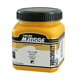 Matisse Structure Acrylic 250 ml jar – Series 2 Yellow Deep heavy‑body paint