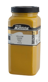 Matisse Structure Acrylic 500ml Series 1 Yellow Oxide paint jar with branded packaging