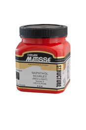 Matisse Structure Acrylic 250 ml jar – Series 3 Napthol Scarlet heavy‑body paint