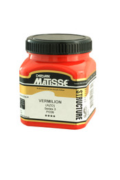 Matisse Structure Acrylic 250 ml jar – Series 3 Vermillion heavy‑body paint