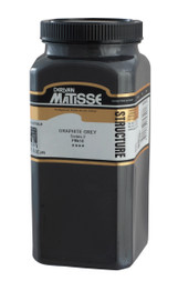 Matisse Structure Acrylic 500 ml Graphite Grey paint bottle front view