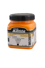 Matisse Structure Acrylic 250 ml jar – Series 4 Cadmium Orange heavy‑body paint