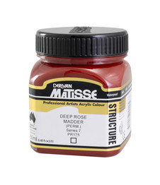 Matisse Structure Acrylic 250ml Deep Rose Madder in labelled plastic jar