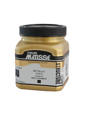 250ml tub of Matisse Structure Acrylic Paint in Metallic Gold Series 4