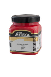 250ml jar of Matisse Structure Acrylic Quinacridone Red paint