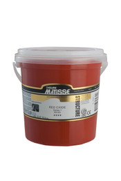 Large 1 litre bucket of Matisse Structure Acrylic Paint – heavy‑body artist acrylic packaging Red Oxide S1