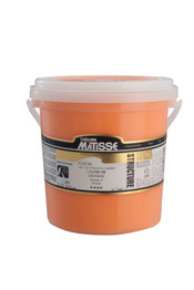 Large 1 litre bucket of Matisse Structure Acrylic Paint – heavy‑body artist acrylic packaging Cadmium Orange S4