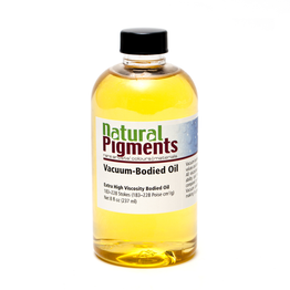 Rublev vacuum-bodied extra-high viscosity linseed stand oil 16 fl oz bottle, heat-polymerised linseed oil medium for gloss flow and levelling in oil painting
