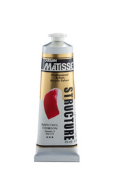 Matisse Structure Acrylic Paint 75ml tube – premium heavy body acrylic paint packaging close-up Matisse Structure Acrylics 75ml - Napthol Crimson S3