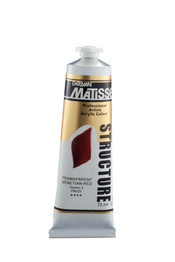 Matisse Structure Acrylic Paint 75ml tube – premium heavy body acrylic paint packaging close-up Matisse Structure Acrylics 75ml - Trans Venetian Red S3