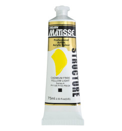 Matisse Structure Acrylic 75ml tube front view – heavy‑body paint packaging and branding