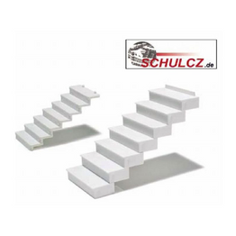 White Polystyrene Straight Stairs 35? - 1:25 (w=40mm)
