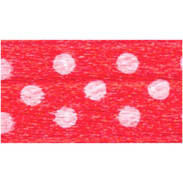 Polka-Dot Satin Ribbon 9.5mm x 1000mm - Red with White Dots