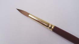 Epiphany Kolinsky Sable Hair Round Paint Brush Size 24 with best winter tail Kolinsky hair and seamless gold plated ferrule