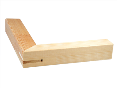 24-inch heavy duty stretcher bars stacked showing 38mm depth